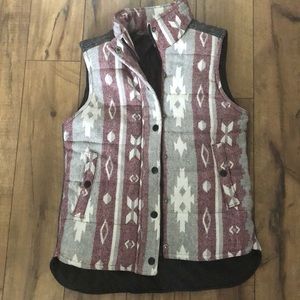 Aztec print vest